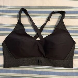 Under Armour Women's Black and Gray Sports Bra
